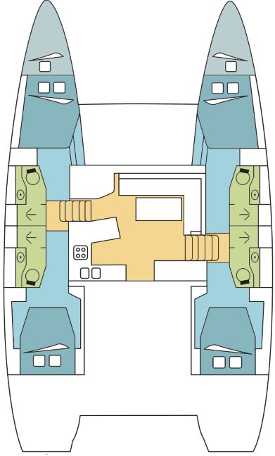 Lagoon 450 F deck plan