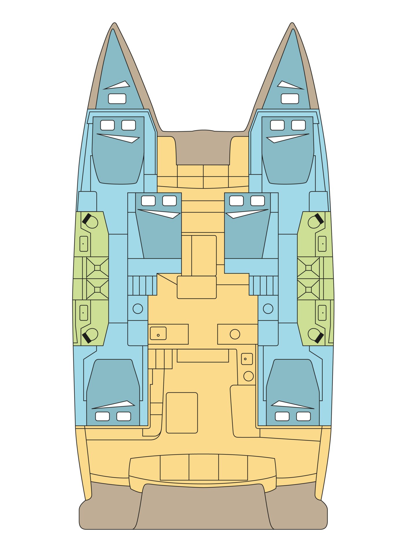 Lagoon 51 deck plan