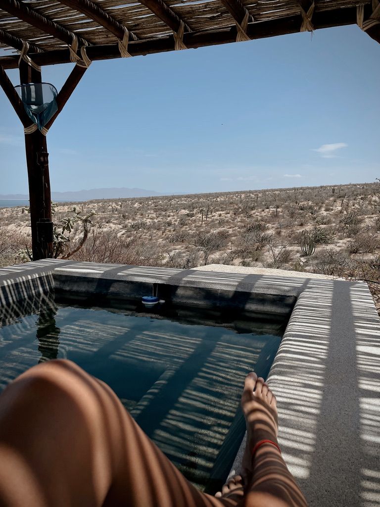 Baja villa bedroom with ocean view — BAIA Atelier